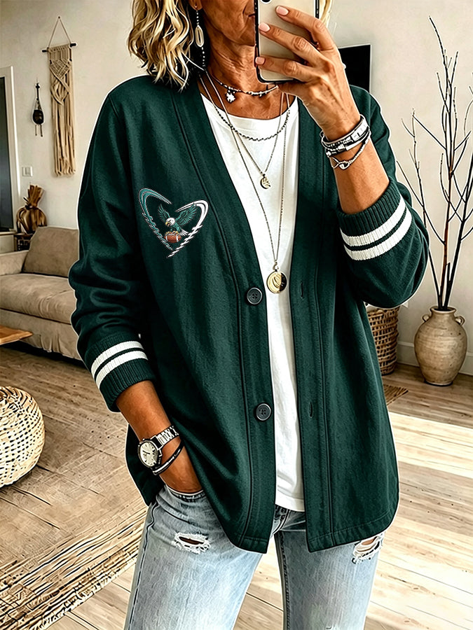Women'S Football Fan Cardigan