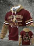 Men's Football Printed Casual Hoodie