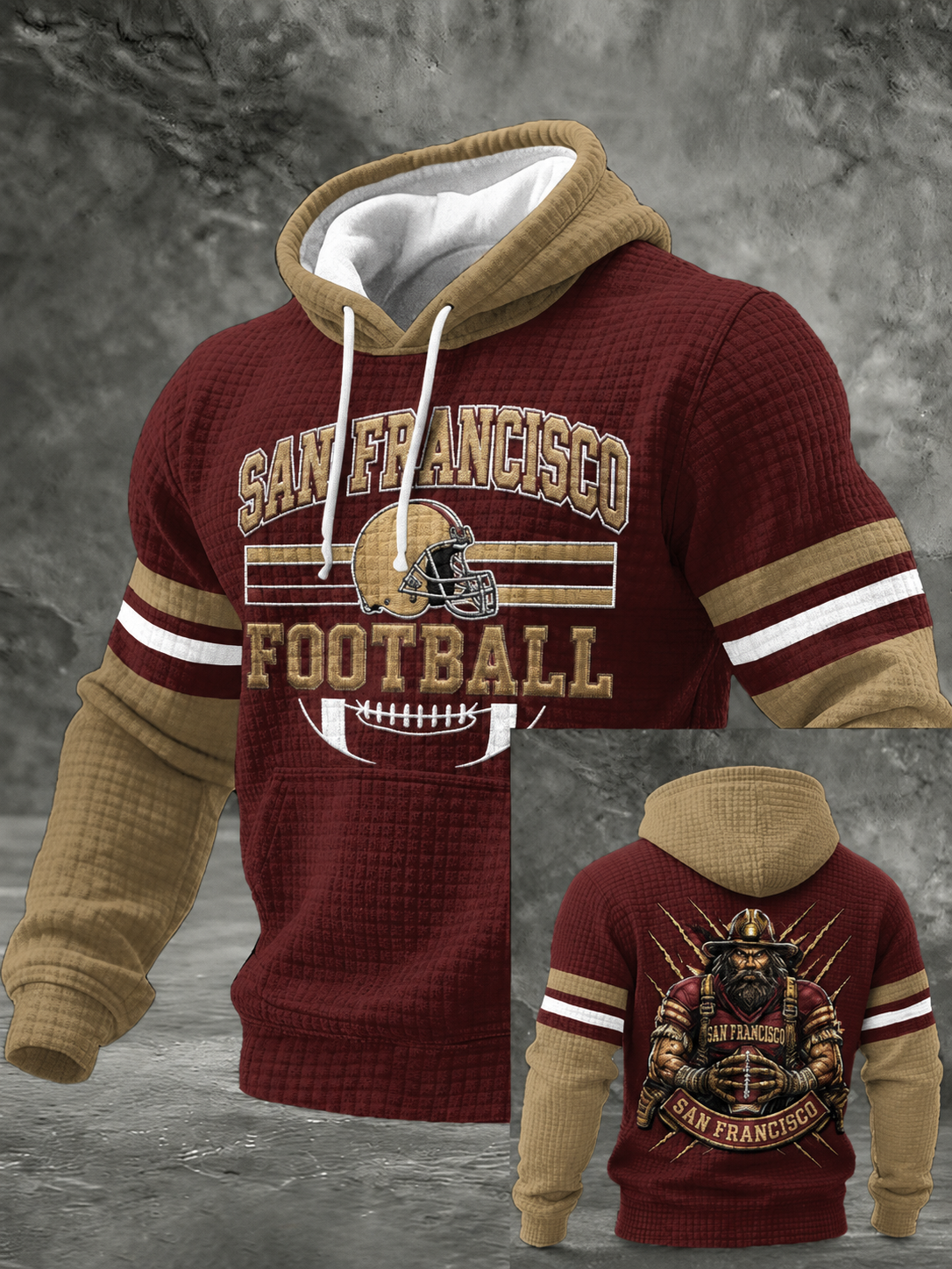 Men's Football Printed Casual Hoodie