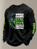 Men'S Football Printed Waffle T-Shirt