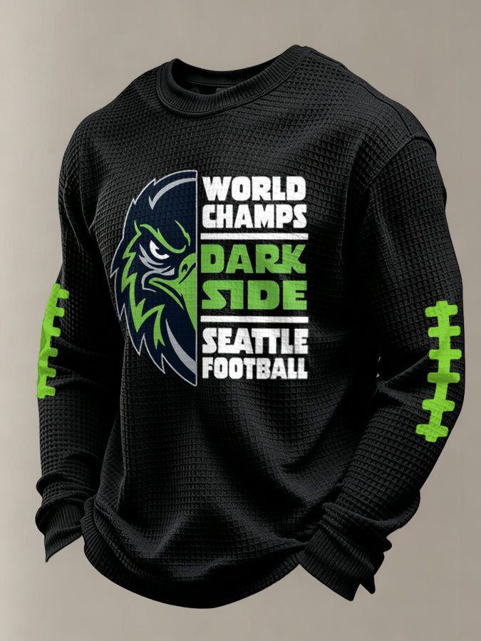 Men'S Football Printed Waffle T-Shirt