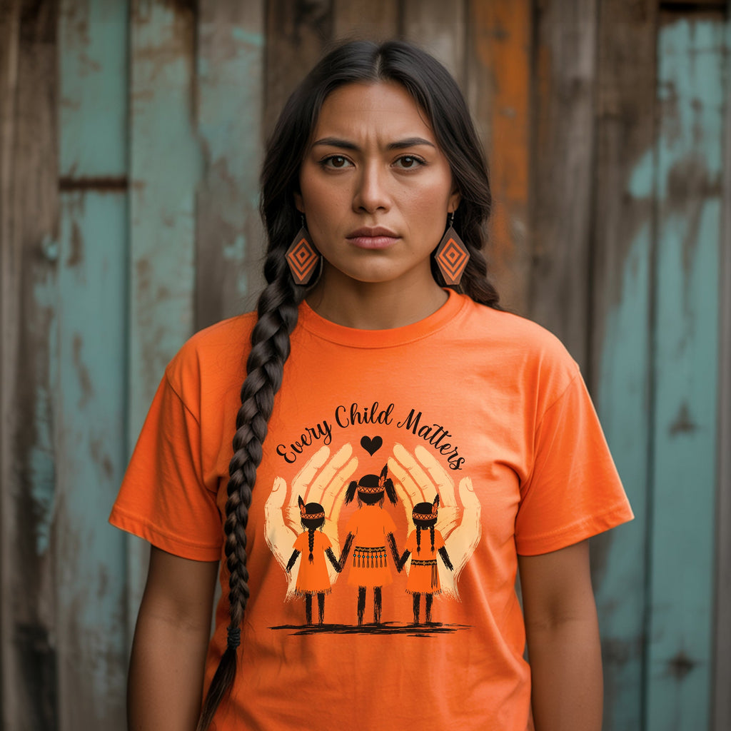 Sacred Hands Every Child Matters Native Orange Shirt – Indigenous Children Awareness Unisex T-shirt/Hoodie/Sweatshirt