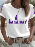 Women'S Football Print Short-Sleeve T-Shirt