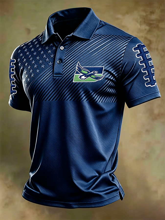 Men'S Retro Football Polo Shirt