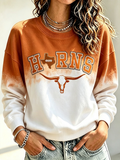 Women's Retro Rugby Round Neck Sports Shirt