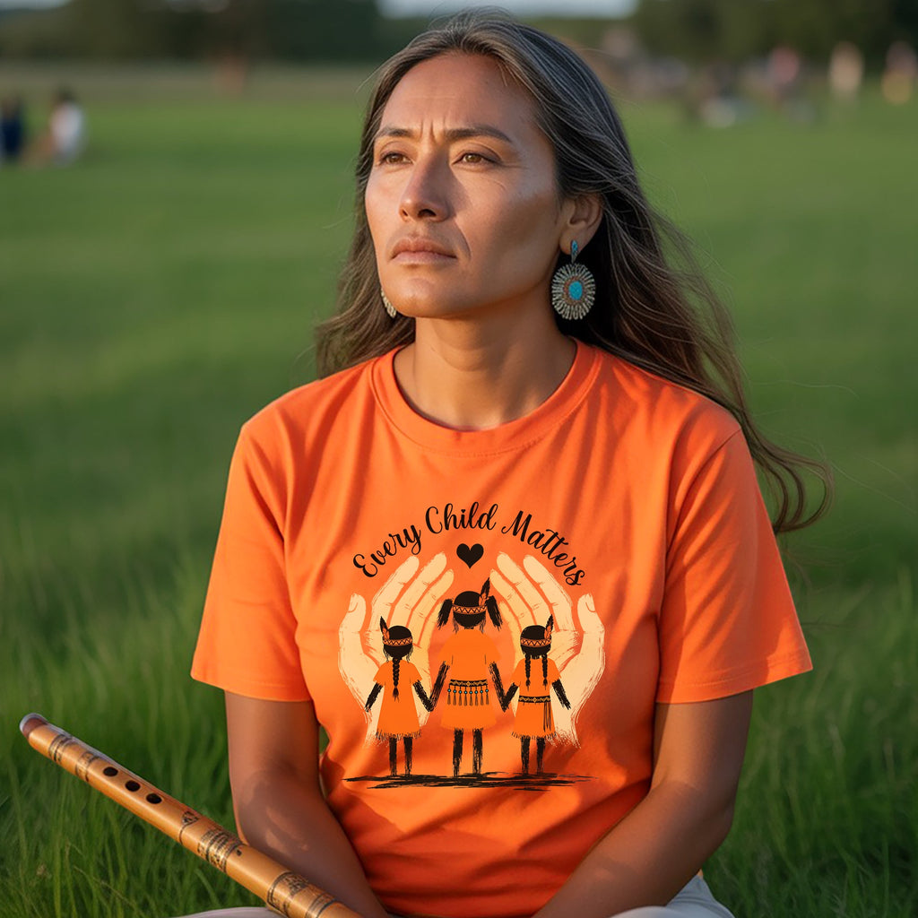Sacred Hands Every Child Matters Native Orange Shirt – Indigenous Children Awareness Unisex T-shirt/Hoodie/Sweatshirt