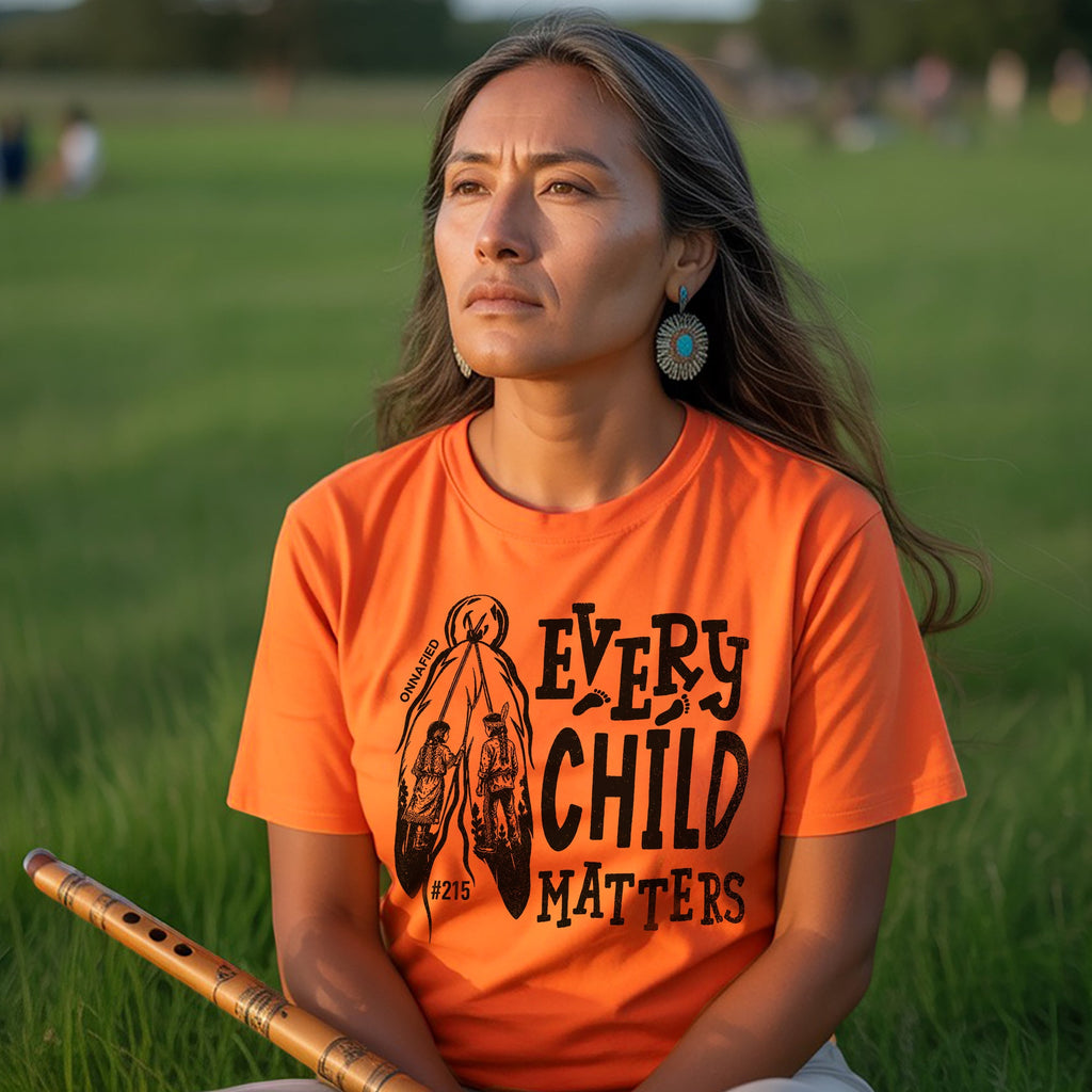 Every Child Matters Orange Shirt – #215 Native Children Never Forgotten Unisex T-shirt/Hoodie/Sweatshirt