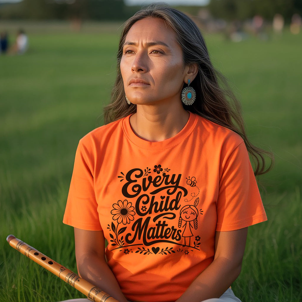 Every Child Matters Native Orange Shirt – Indigenous Children Awareness Floral Graphic Unisex T-shirt/Hoodie/Sweatshirt