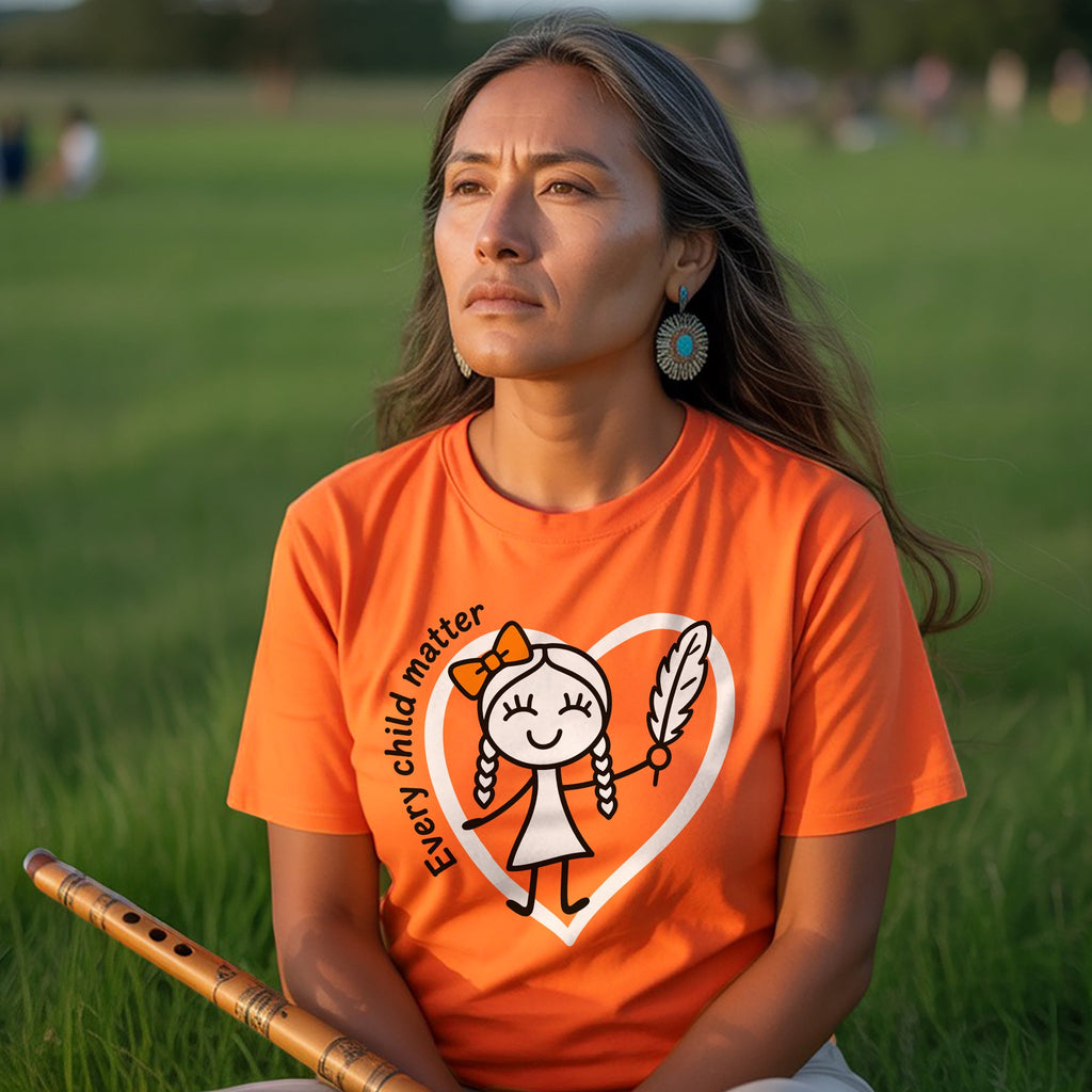 Every Child Matters Orange Shirt Day – Indigenous Child & Feather Awareness Unisex T-shirt/Hoodie/Sweatshirt