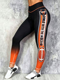 Women's Chicago Football Lover Bear Art Printed Leggings