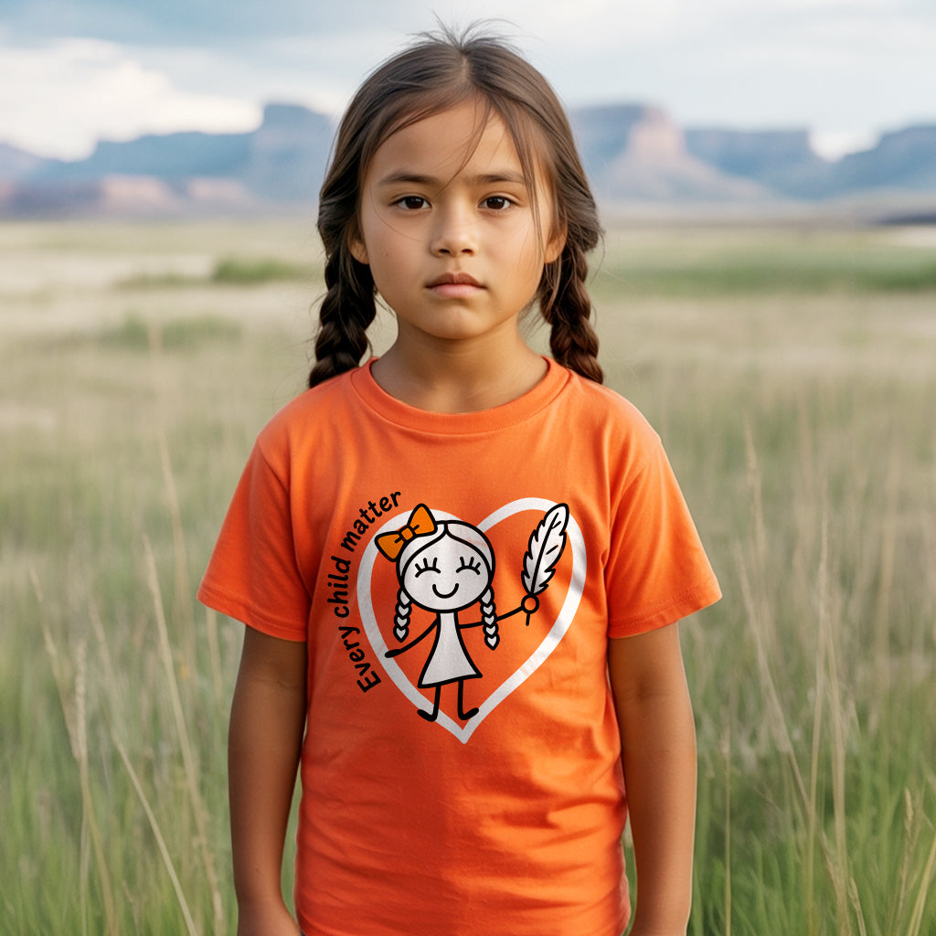 Every Child Matters Orange Shirt Day – Indigenous Child & Feather Awareness Unisex T-shirt/Hoodie/Sweatshirt