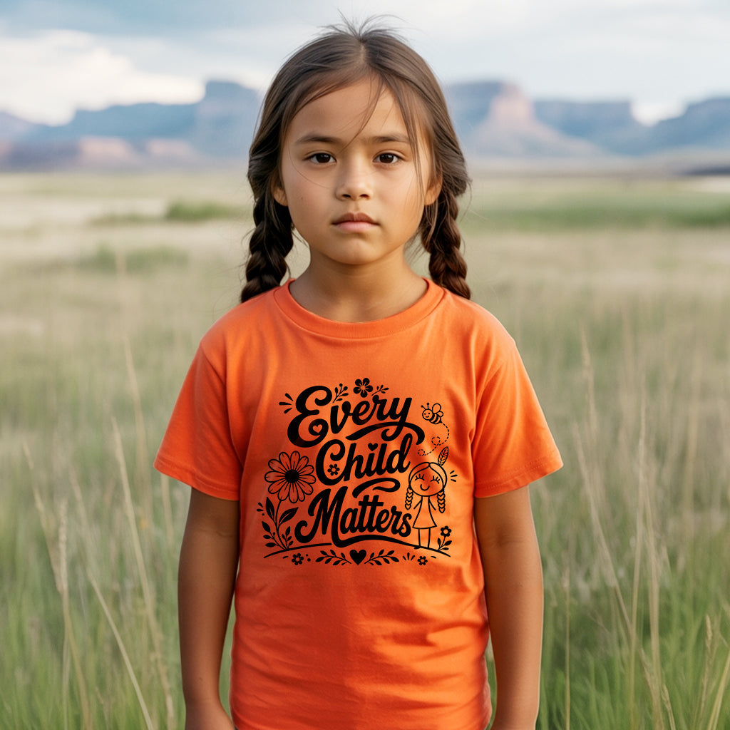 Every Child Matters Native Orange Shirt – Indigenous Children Awareness Floral Graphic Unisex T-shirt/Hoodie/Sweatshirt