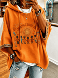 Women's Orange Sun Print Sweatshirt
