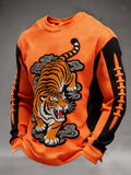 Men'S Football Printed Waffle Sweatshirt