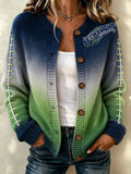 Women's American football knit cardigan