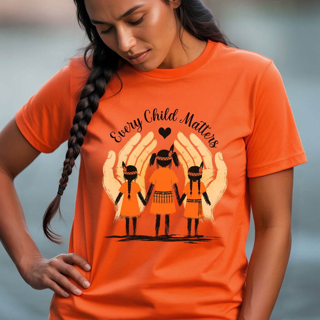 Sacred Hands Every Child Matters Native Orange Shirt – Indigenous Children Awareness Unisex T-shirt/Hoodie/Sweatshirt