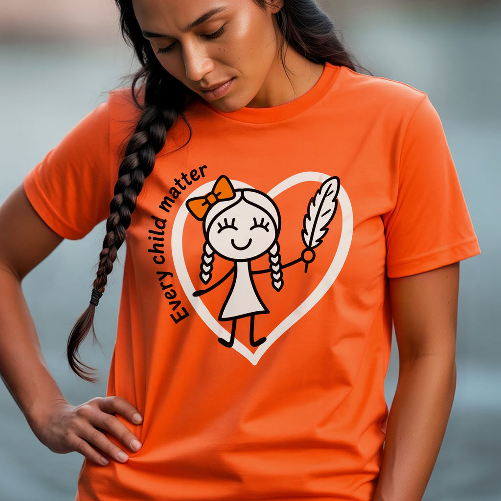 Every Child Matters Orange Shirt Day – Indigenous Child & Feather Awareness Unisex T-shirt/Hoodie/Sweatshirt
