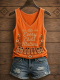 ❤️Buy 3 Get 20% Off❤️Women's Orange Shirt Day Print Casual Vest
