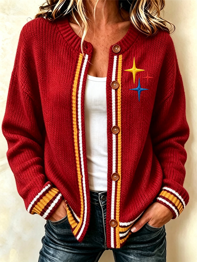 Women'S Football Knit Cardigan