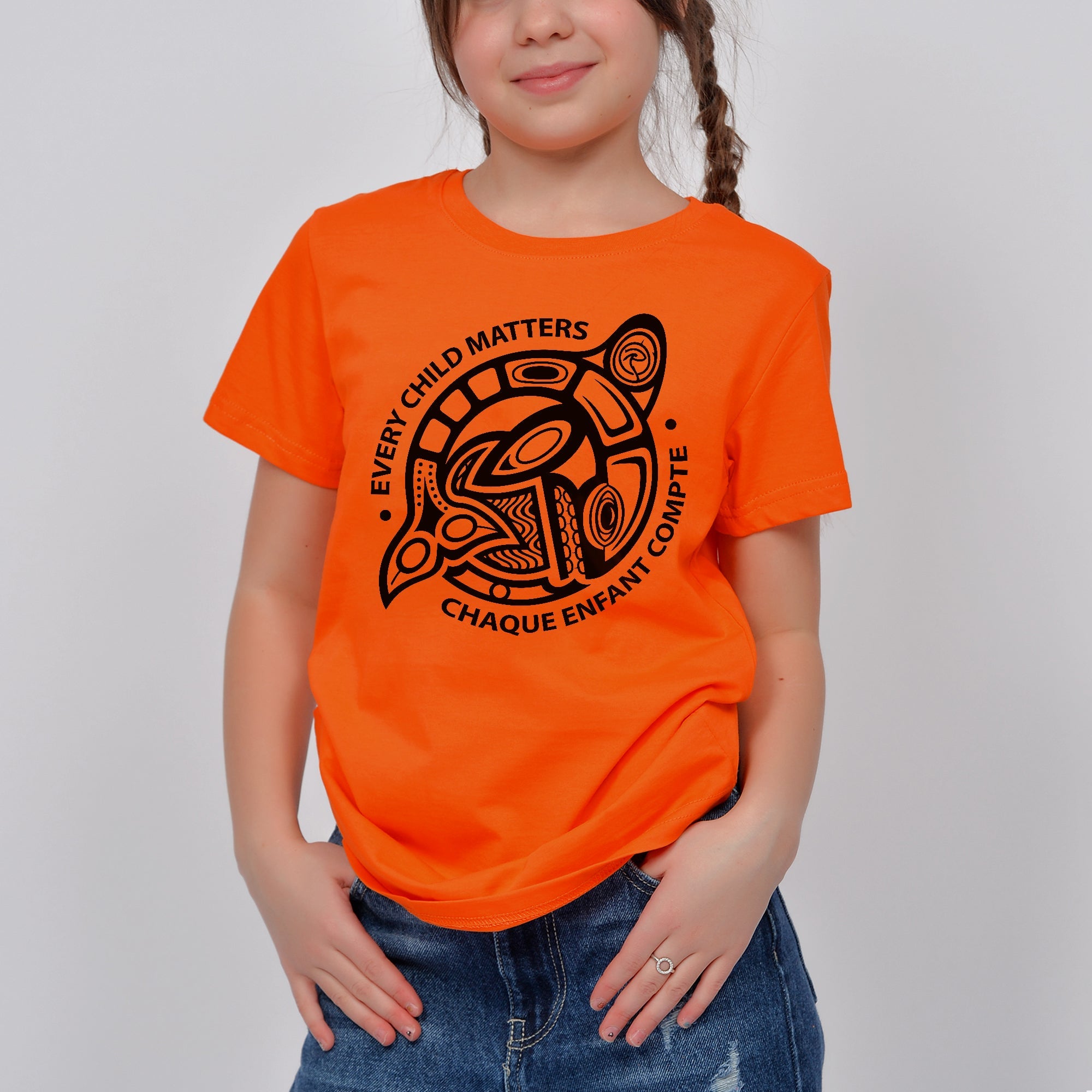 Every Child Matters Chaque Enfant Compte – Indigenous Turtle Orange Shirt Day Unisex T-shirt/Hoodie/Sweatshirt