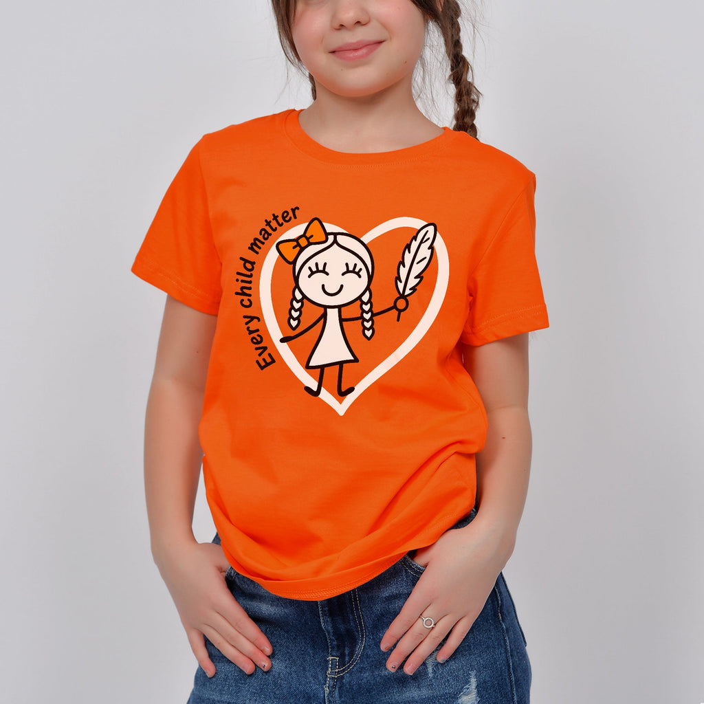 Every Child Matters Orange Shirt Day – Indigenous Child & Feather Awareness Unisex T-shirt/Hoodie/Sweatshirt