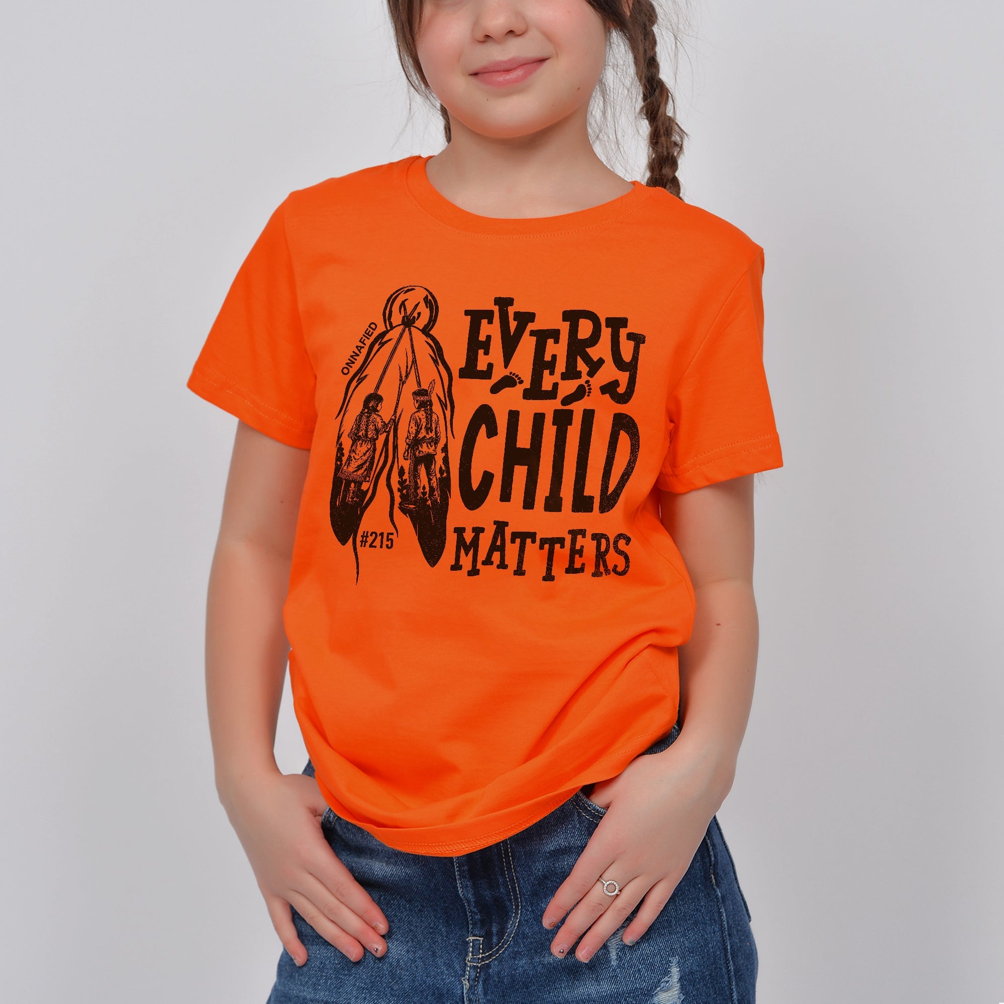 Every Child Matters Orange Shirt – #215 Native Children Never Forgotten Unisex T-shirt/Hoodie/Sweatshirt
