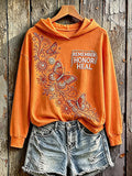 ❤️Buy 3 Get 20% Off❤️Women'S Orange Shirt With Sun Print Sweatshirt