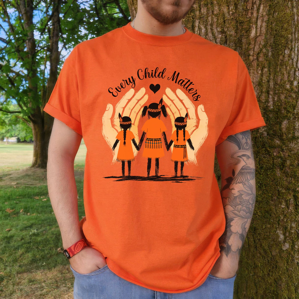 Sacred Hands Every Child Matters Native Orange Shirt – Indigenous Children Awareness Unisex T-shirt/Hoodie/Sweatshirt