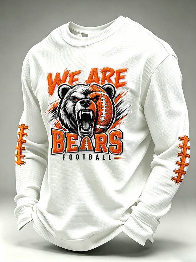 Men'S Football Printed Waffle T-Shirt