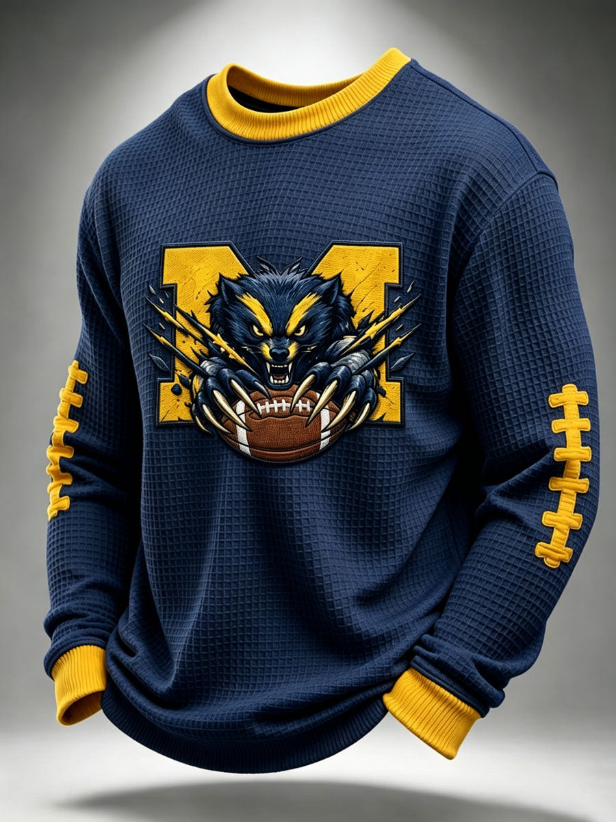 Men'S Rugby Printed Waffle T-Shirt