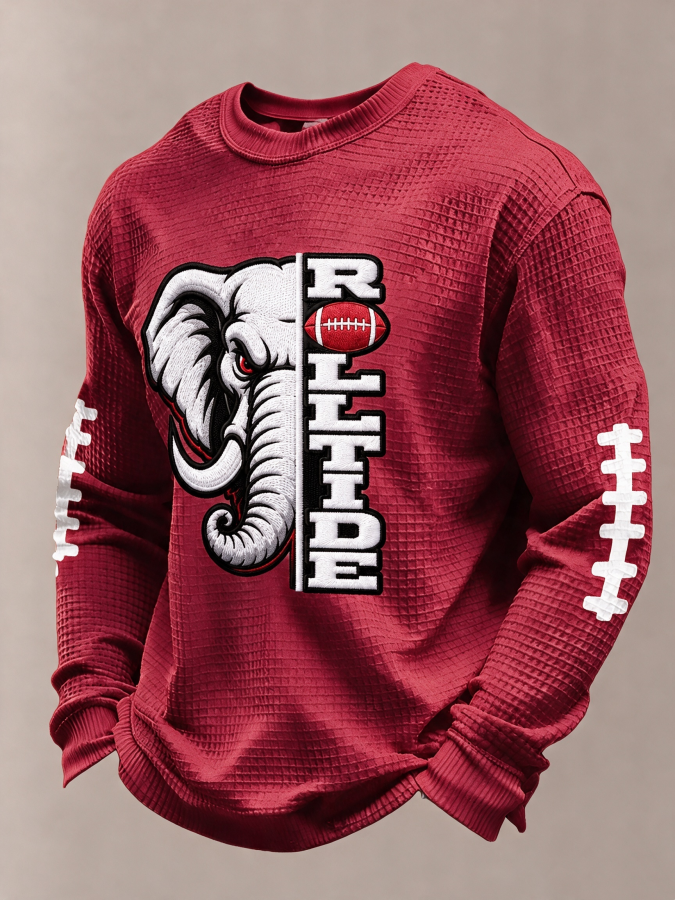 Men'S Football  Printed Waffle T-Shirt