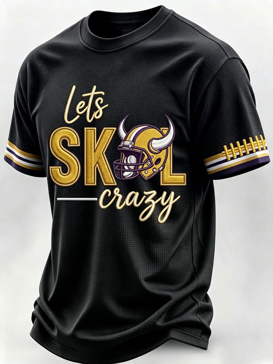 Men'S Football Print Waffle T-Shirt