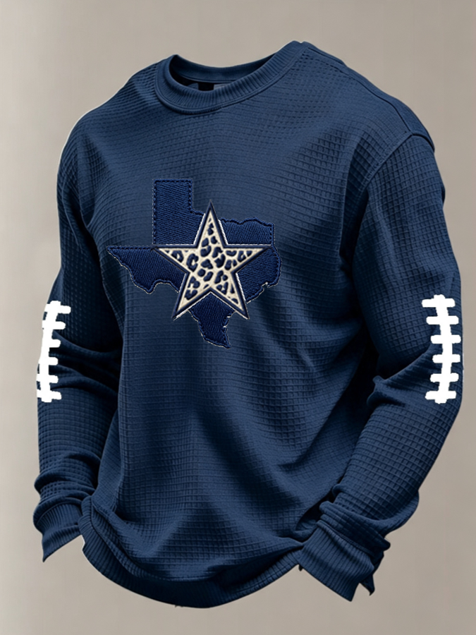 Men'S Football  Printed Waffle T-Shirt