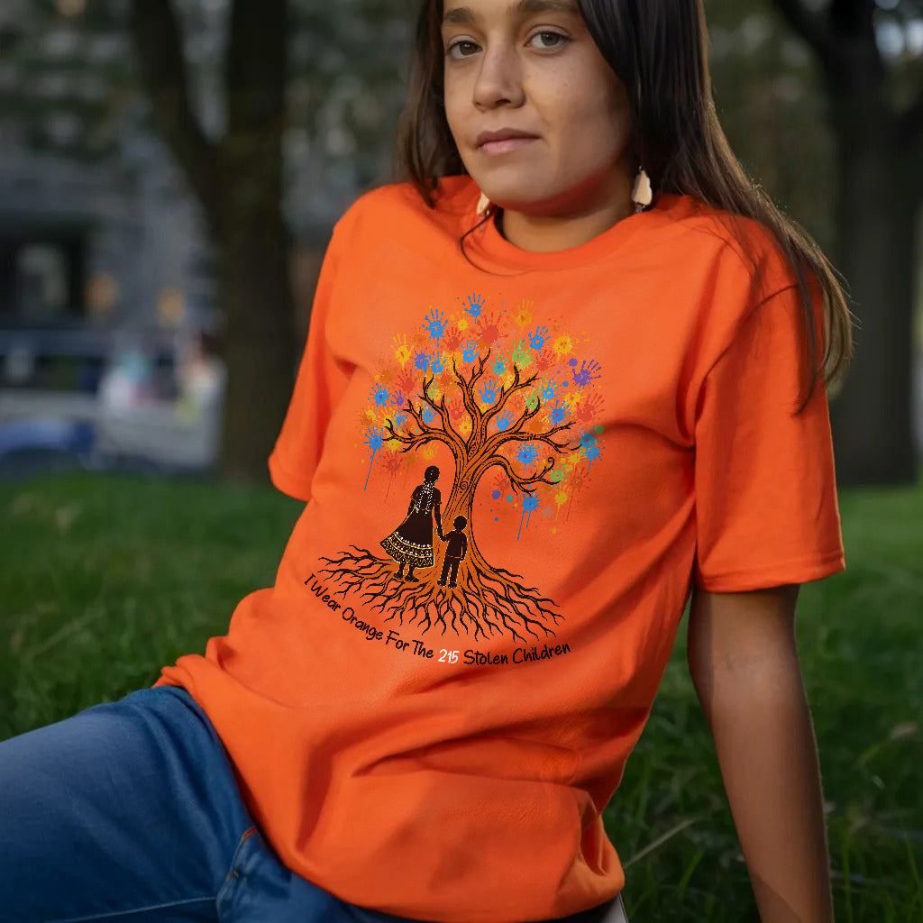 Remember the 215 Orange Shirt – Every Child Matters Indigenous Memorial Unisex T-shirt/Hoodie/Sweatshirt