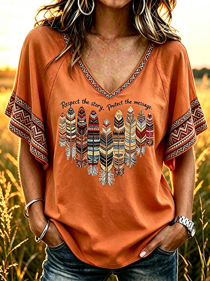 Women's Orange Shirt Day Print T-shirt