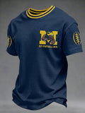 Men's Football Pattern Waffle T-Shirt
