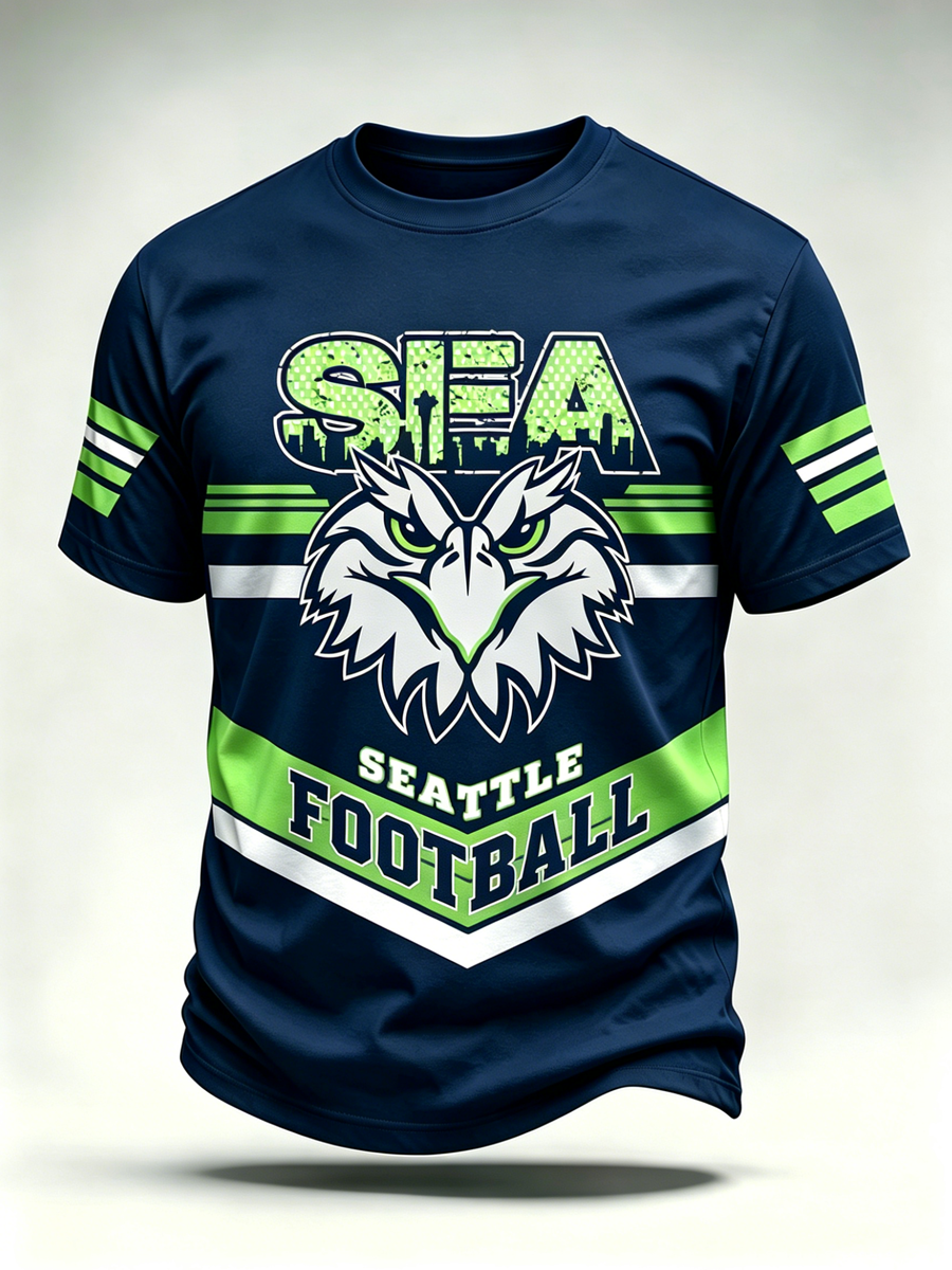 Men'S Football Game Print Casual T-Shirt