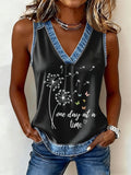 Women's One Day At A Time Print Tank Top
