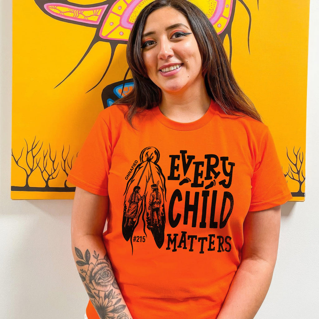 Every Child Matters Orange Shirt – #215 Native Children Never Forgotten Unisex T-shirt/Hoodie/Sweatshirt