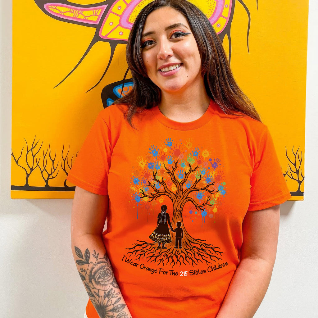 Remember the 215 Orange Shirt – Every Child Matters Indigenous Memorial Unisex T-shirt/Hoodie/Sweatshirt
