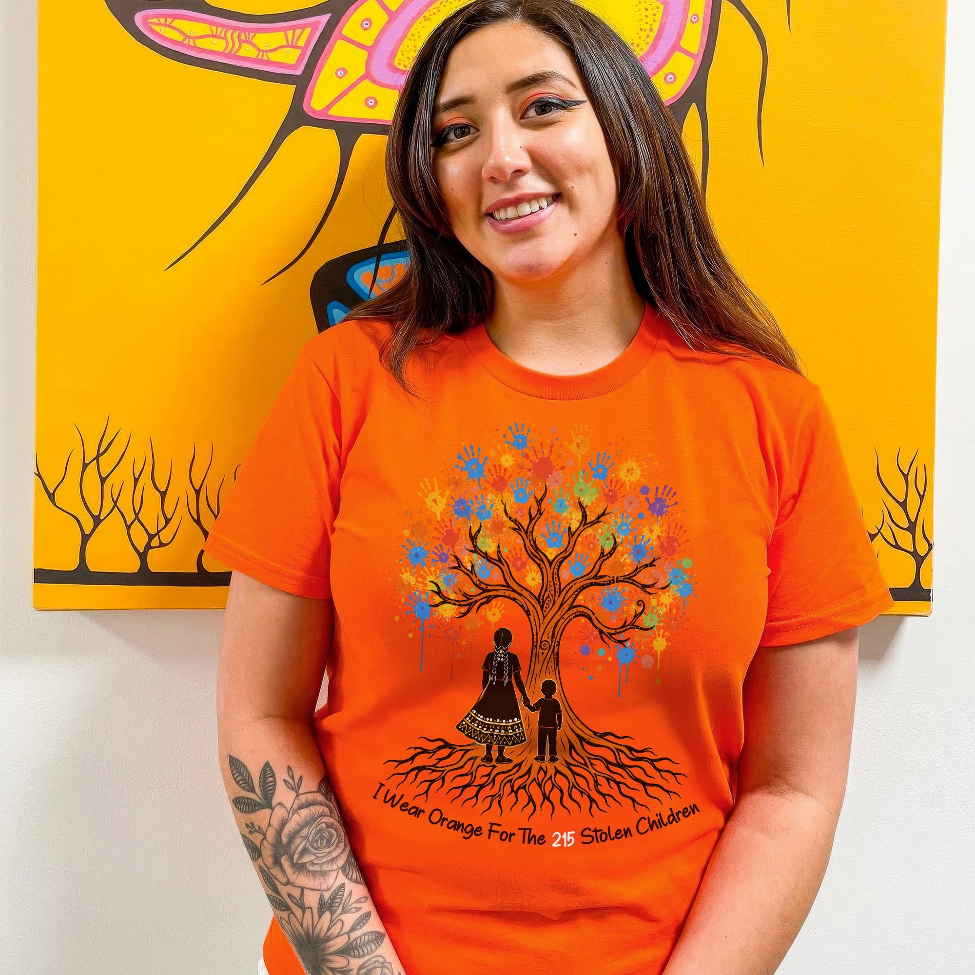 Remember the 215 Orange Shirt – Every Child Matters Indigenous Memorial Unisex T-shirt/Hoodie/Sweatshirt