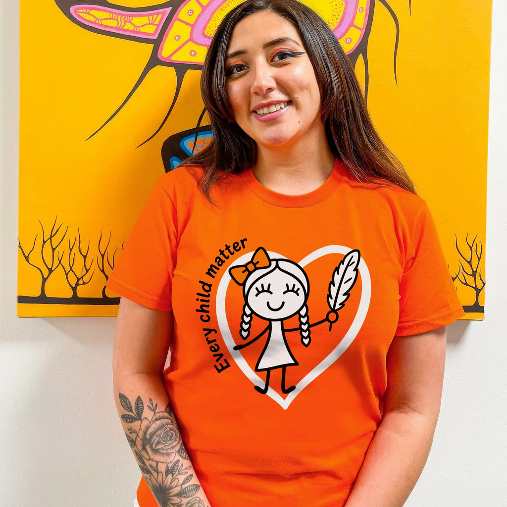Every Child Matters Orange Shirt Day – Indigenous Child & Feather Awareness Unisex T-shirt/Hoodie/Sweatshirt