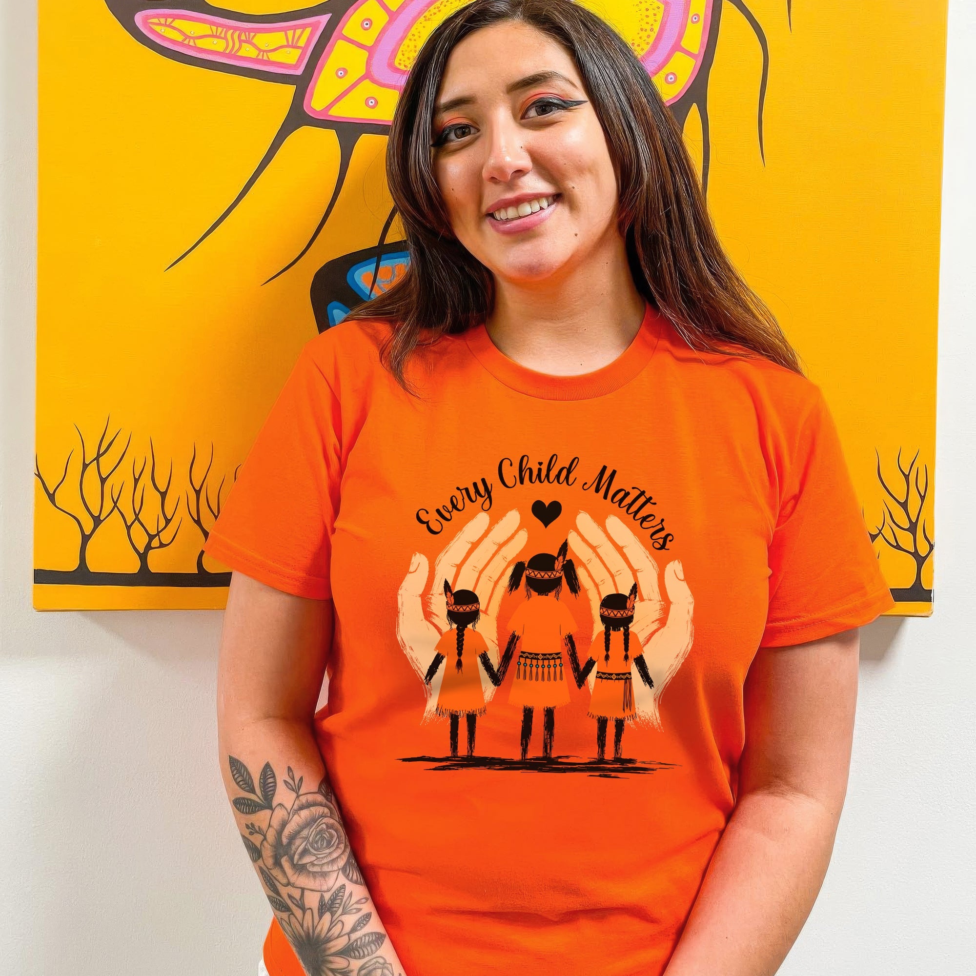 Sacred Hands Every Child Matters Native Orange Shirt – Indigenous Children Awareness Unisex T-shirt/Hoodie/Sweatshirt