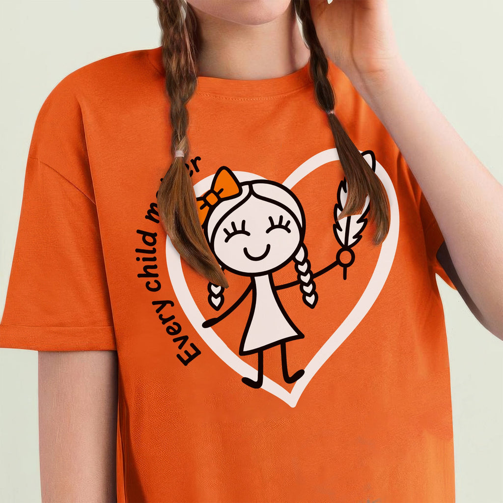 Every Child Matters Orange Shirt Day – Indigenous Child & Feather Awareness Unisex T-shirt/Hoodie/Sweatshirt