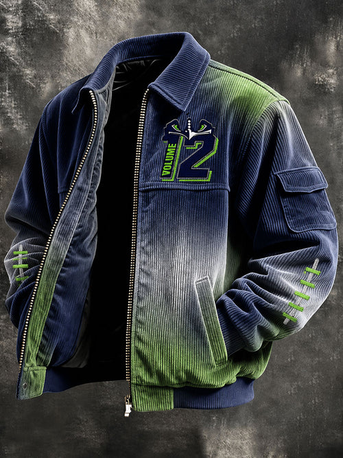 Men's American football corduroy jacket