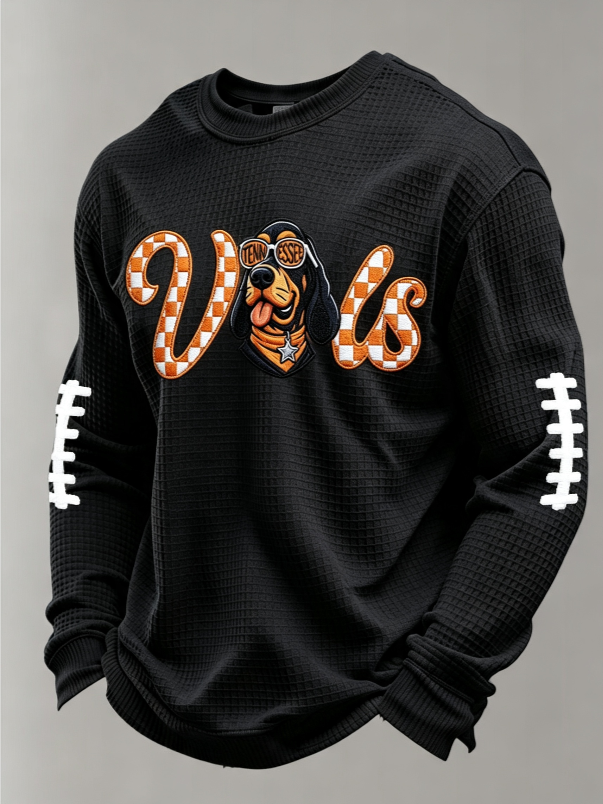 Men'S Football Printed Waffle T-Shirt