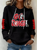 Women's Football Print Sweatshirt
