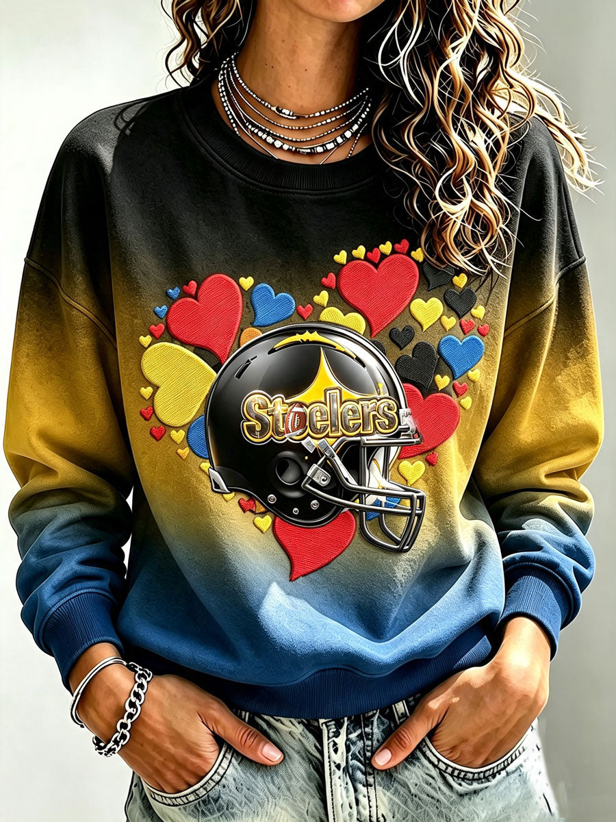 Women's Football Printed Casual Sweatshirt