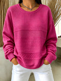 Women'S Pink Round Neck Checkered Sports Shirt