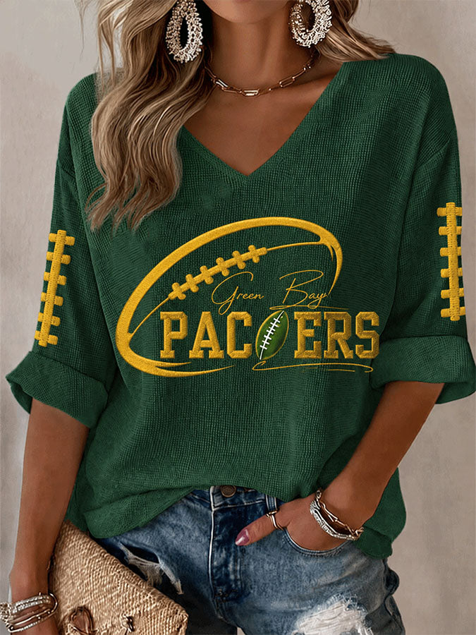 Women'S Football Casual Printed Top